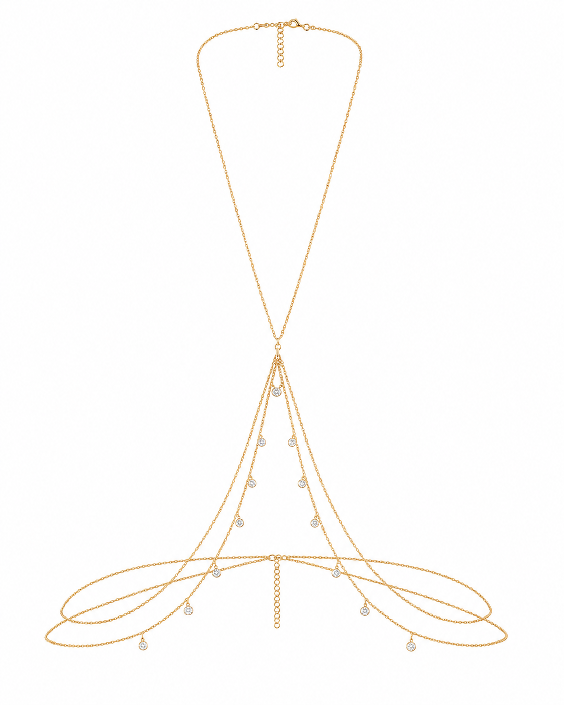 18K Gold Plated Multi Bodychain