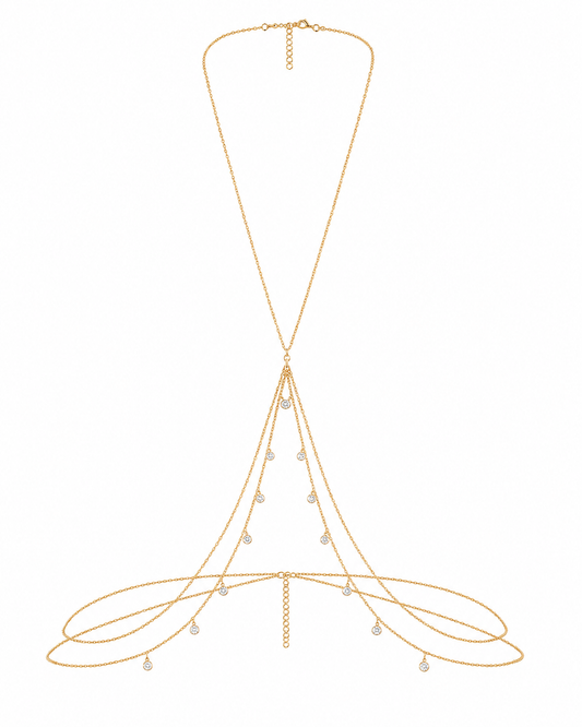 18K Gold Plated Multi Bodychain