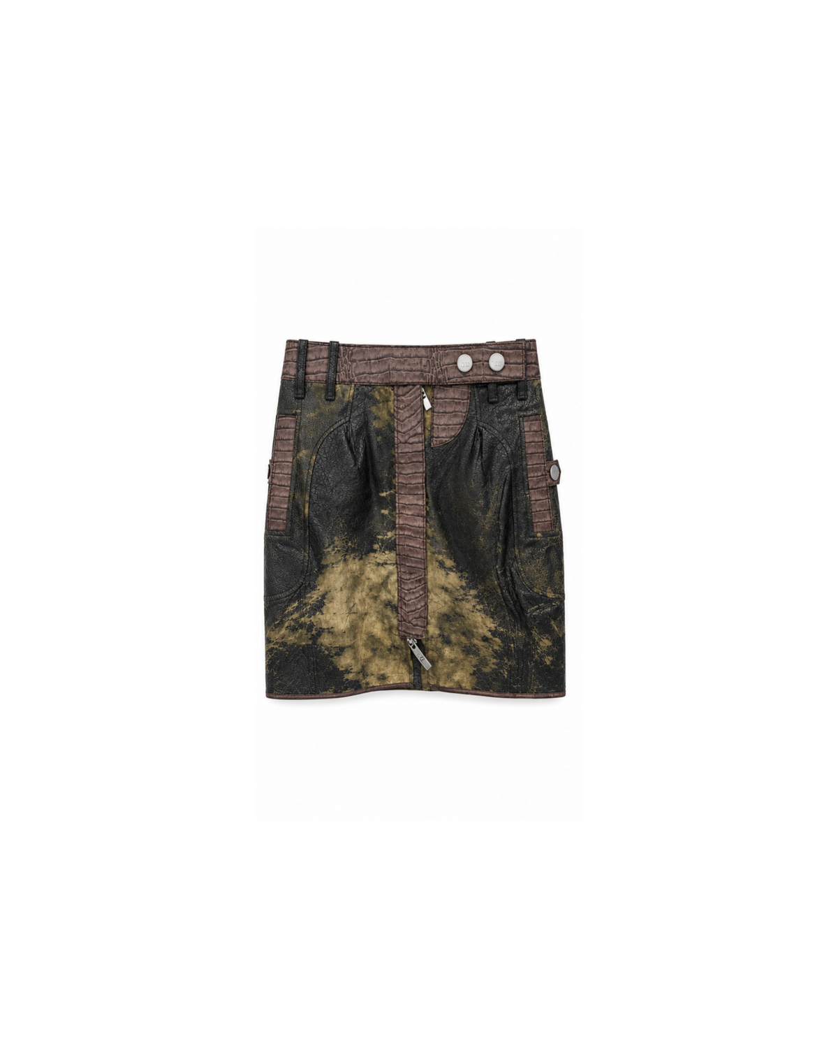 Christian Dior By John Galliano Crocodile Embossed Skirt