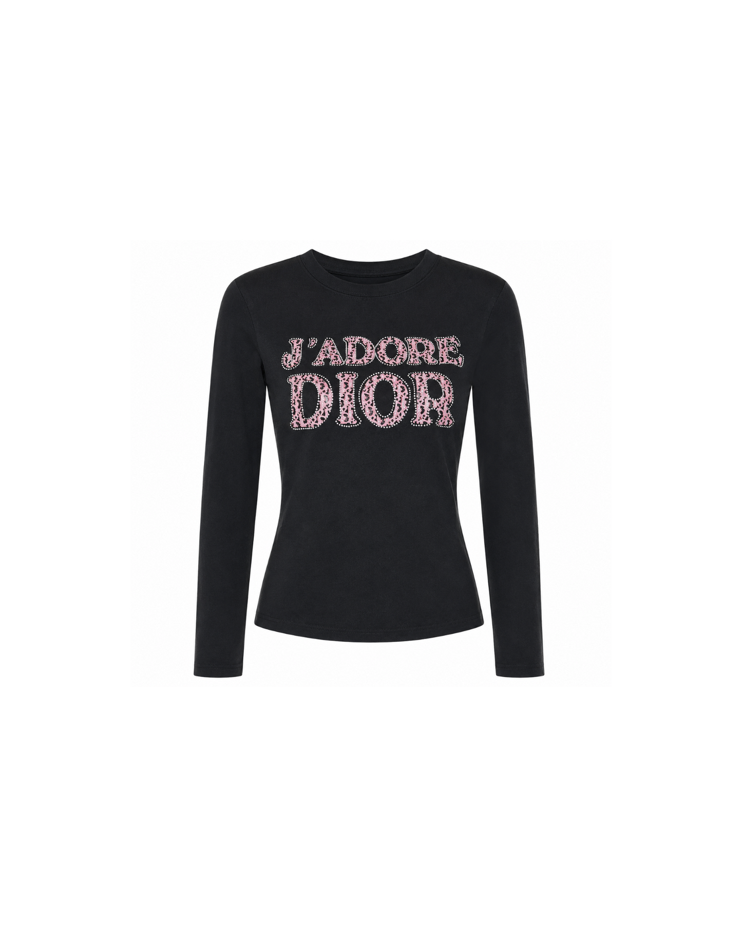Christian Dior J’adore Dior Monogram Crystal Longsleeve Top