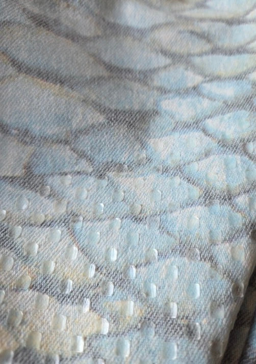 Roberto Cavalli Baby Blue Fish Scale Pants