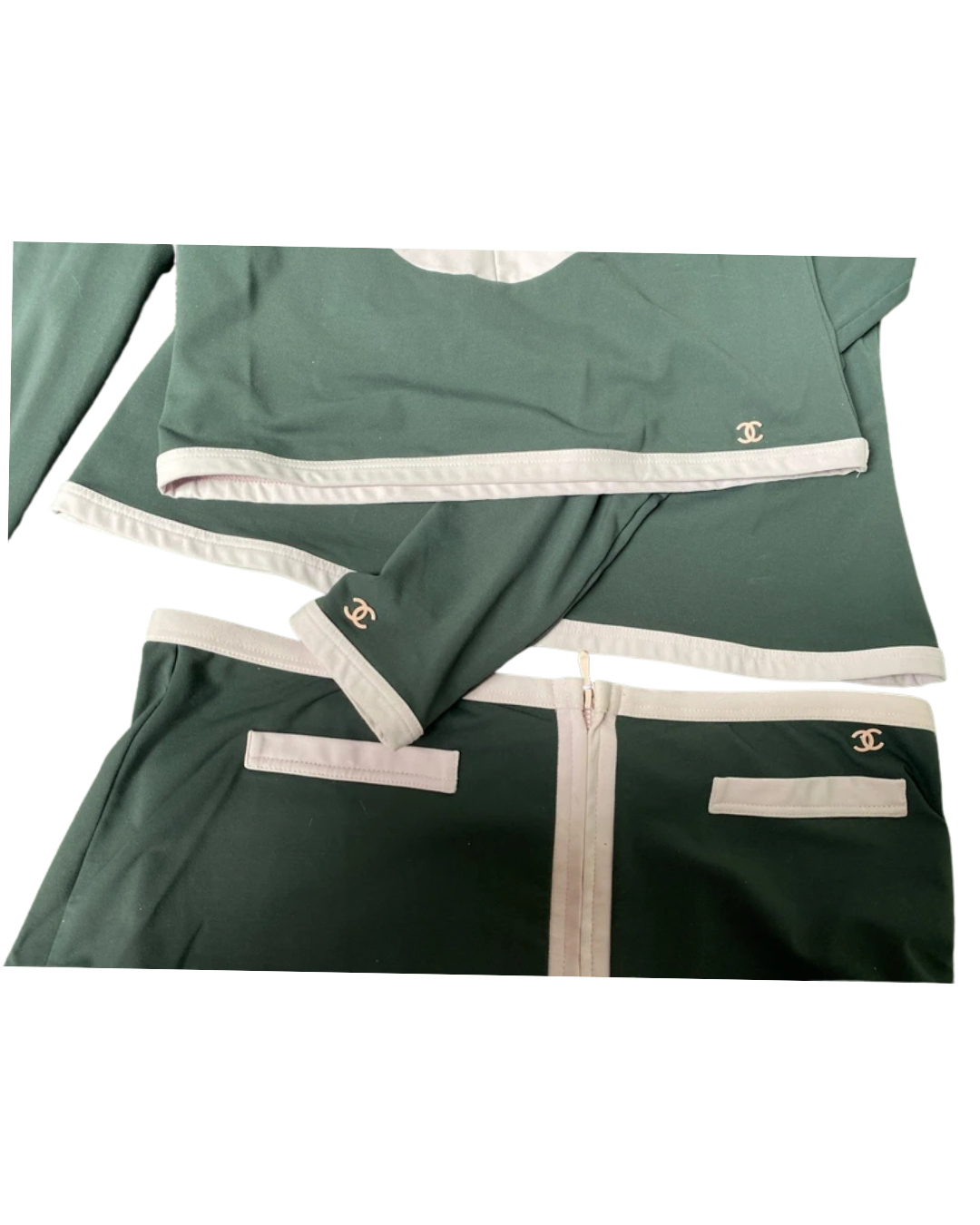 Chanel 2002 Three Piece Skirt, Top& Jacket Set