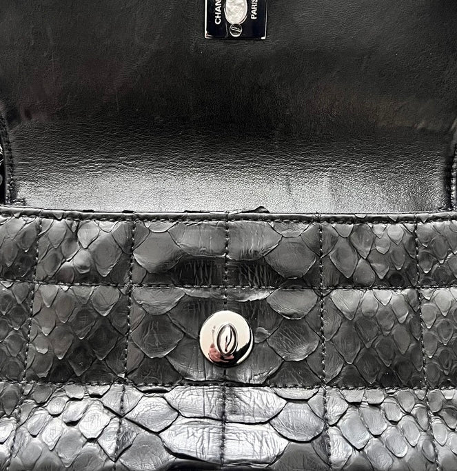 Chanel Chocolate Bar Python Shoulder Bag