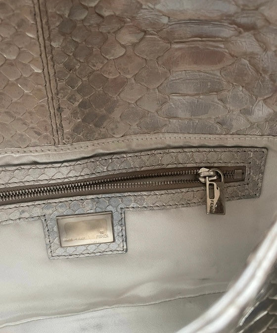 Fendi Python Baguette Crystal Bag