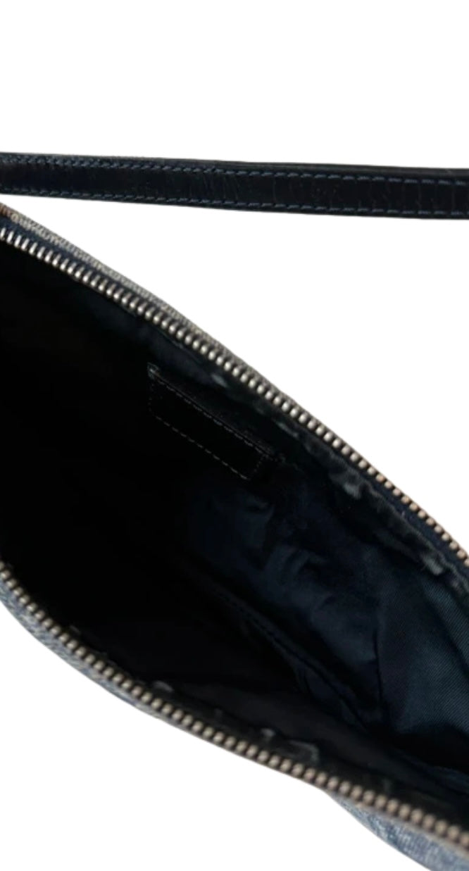 Christian Dior Denim Rebel Saddle Bag