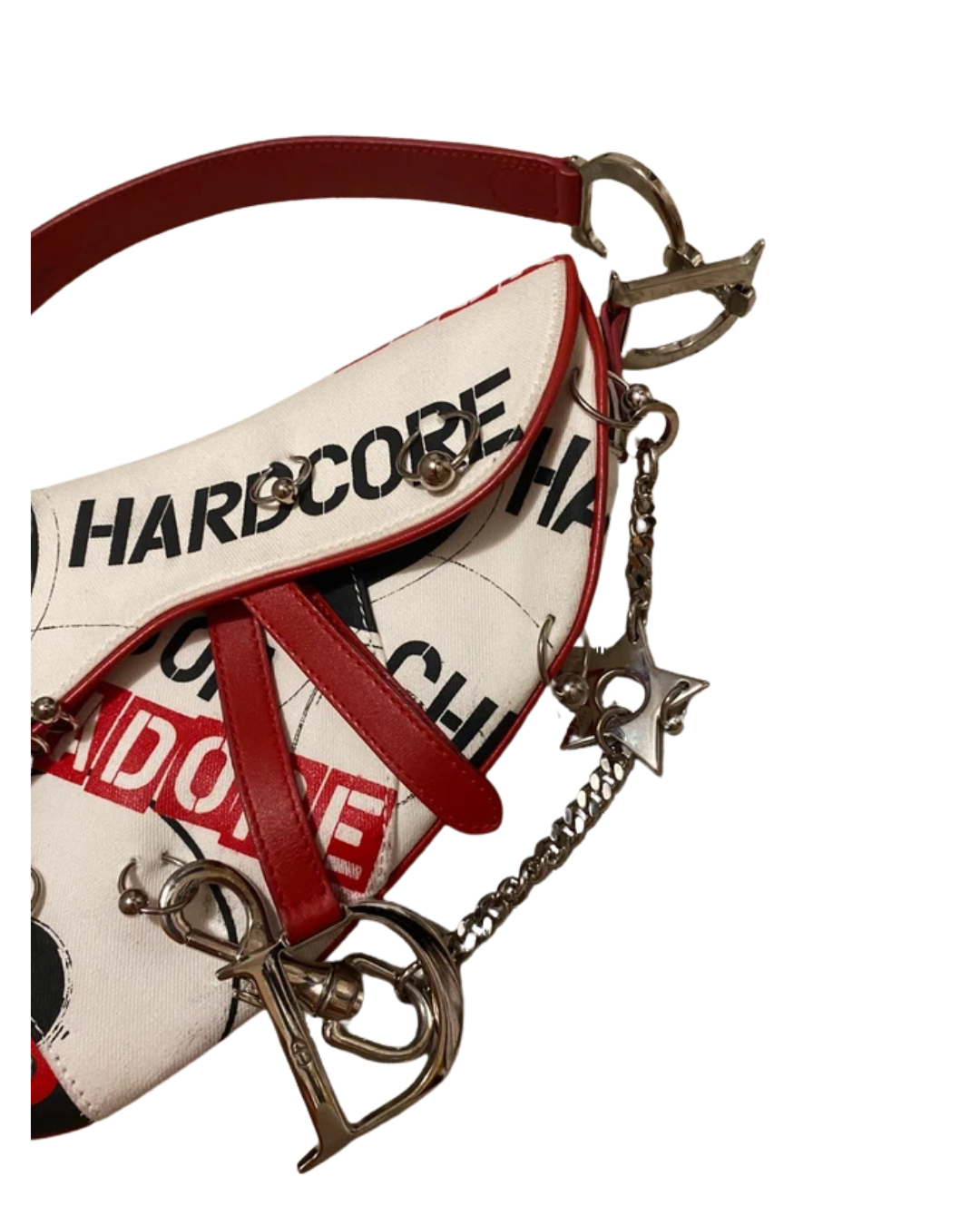 Christian Dior John Galliano 2004 Hardcore Pierced Saddle Bag