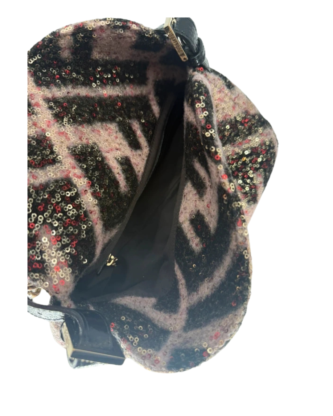 Fendi Multicolor Zucca Wool Sequin Mama Baguette Bag