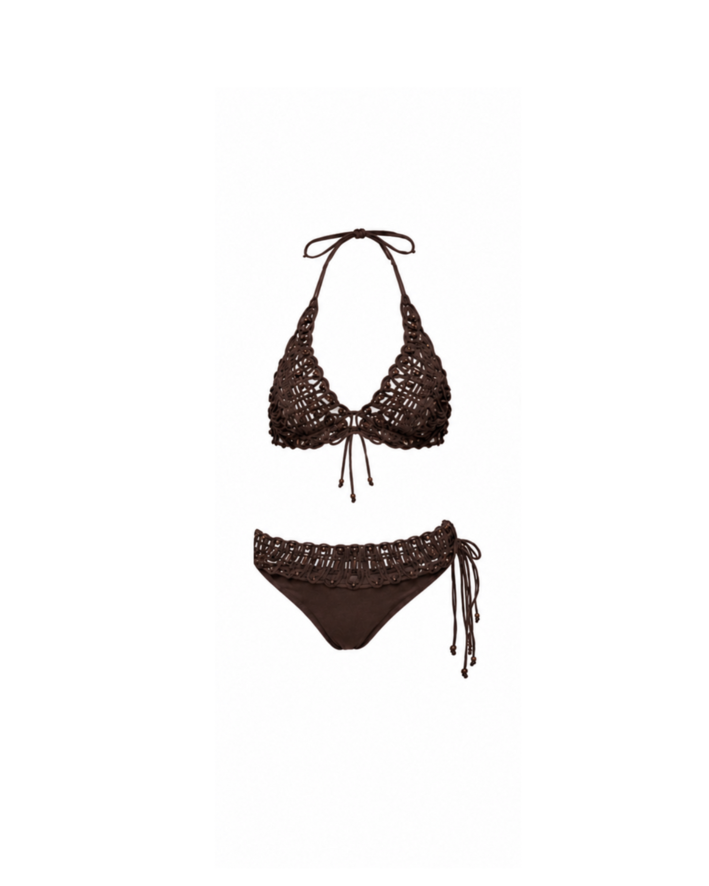 La Perla Crochet Bikini and Belt Set