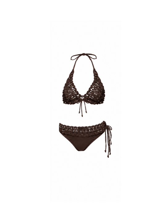 La Perla Crochet Bikini and Belt Set