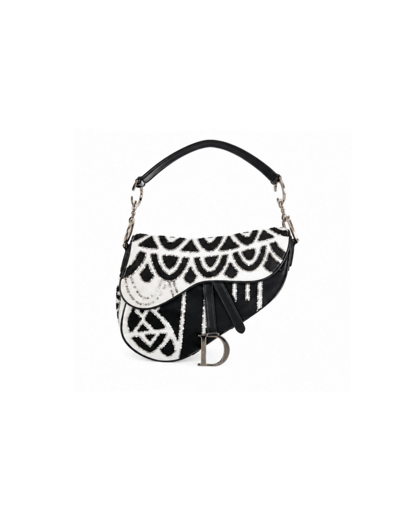 Christian Dior 2003 John Galliano Sequins Saddle Bag