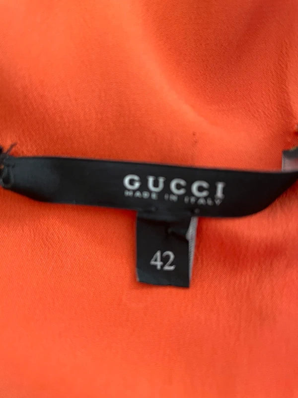 Gucci by Frida Giannini 2011 Purple And Orange Cut Out Dress