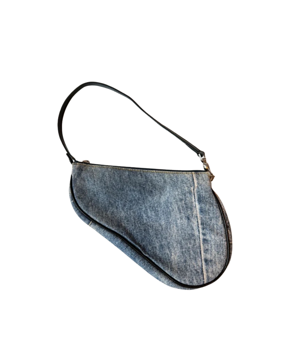 Christian Dior Denim Rebel Saddle Bag