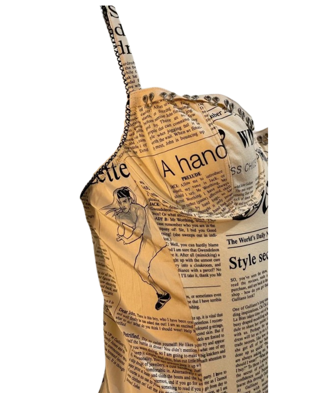 John Galliano Gazette Newspaper SS 2005 Dress