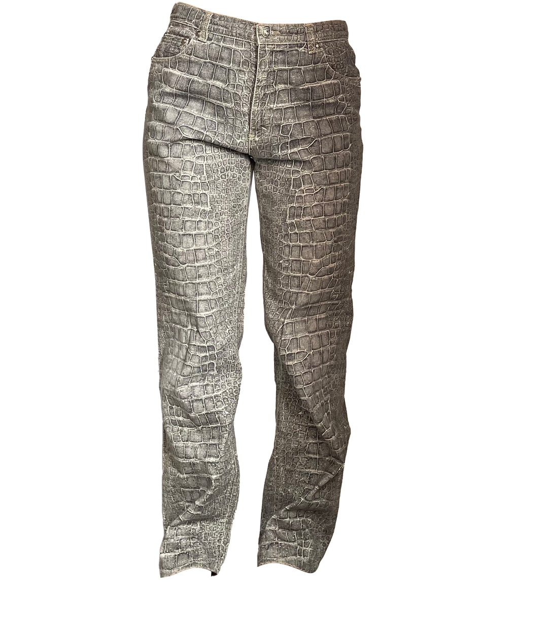 Roberto Cavalli crocodile print bottoms