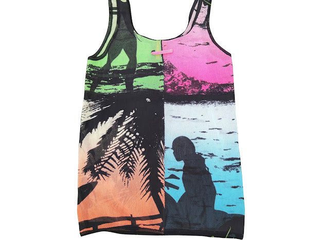 Jean Paul Gaultier Colour Block Mesh Tank Top