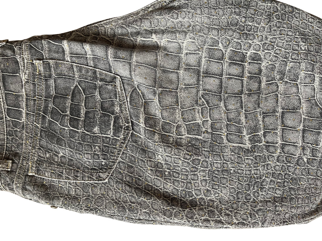 Roberto Cavalli crocodile print bottoms