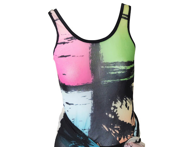 Jean Paul Gaultier Colour Block Mesh Tank Top