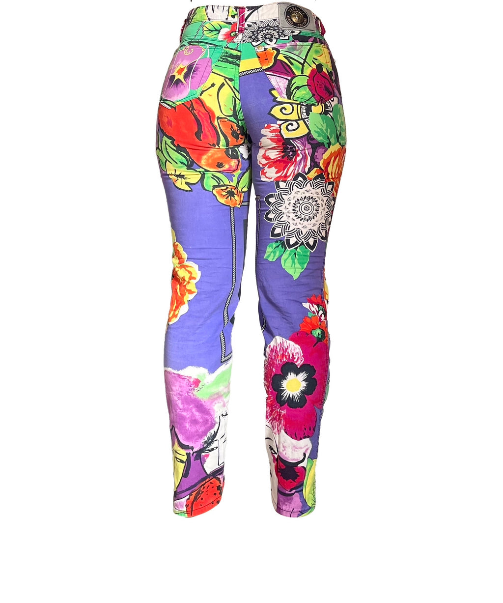 Versace Flower Print Bottoms