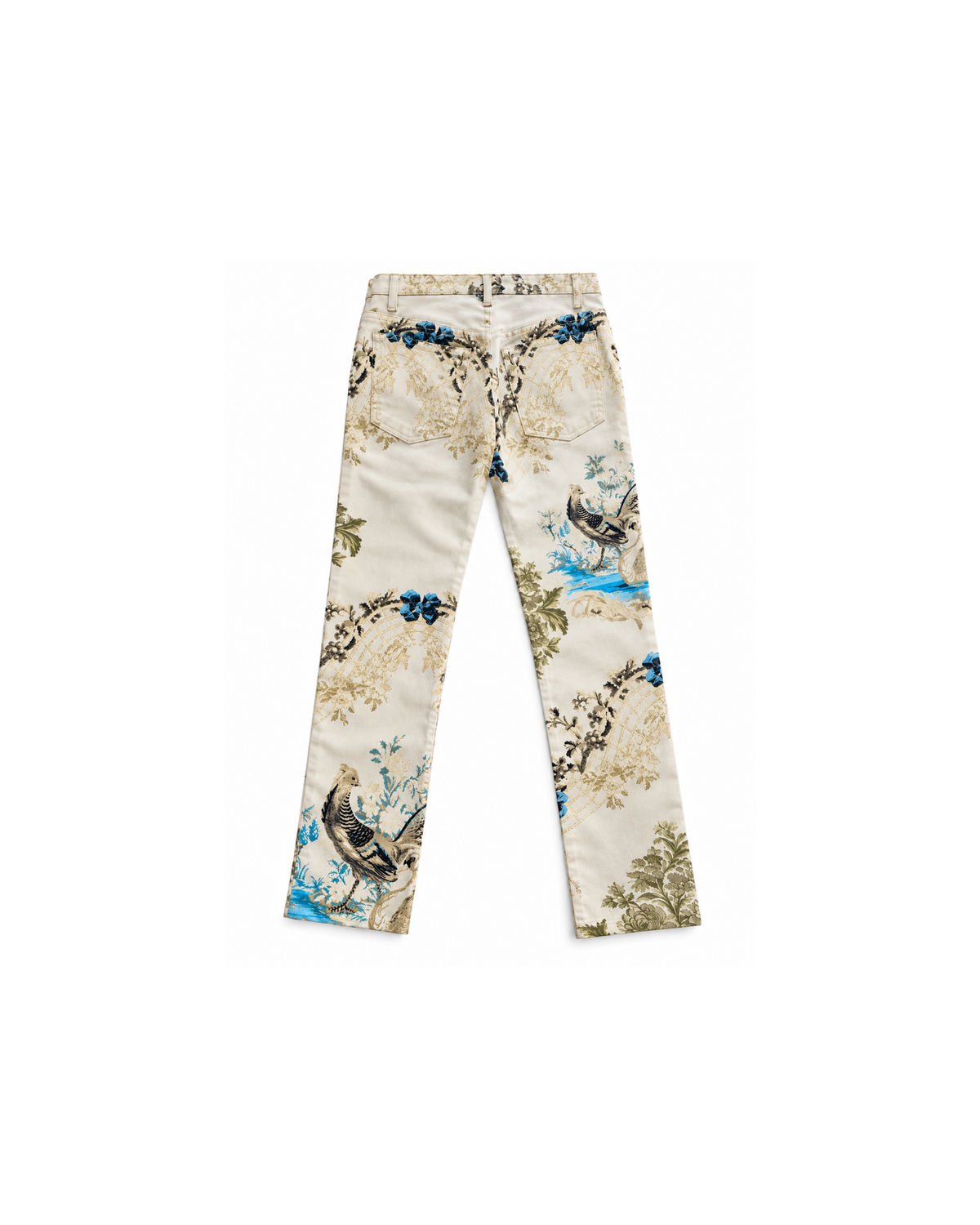 Roberto Cavalli 1998 Floral Bird Pants