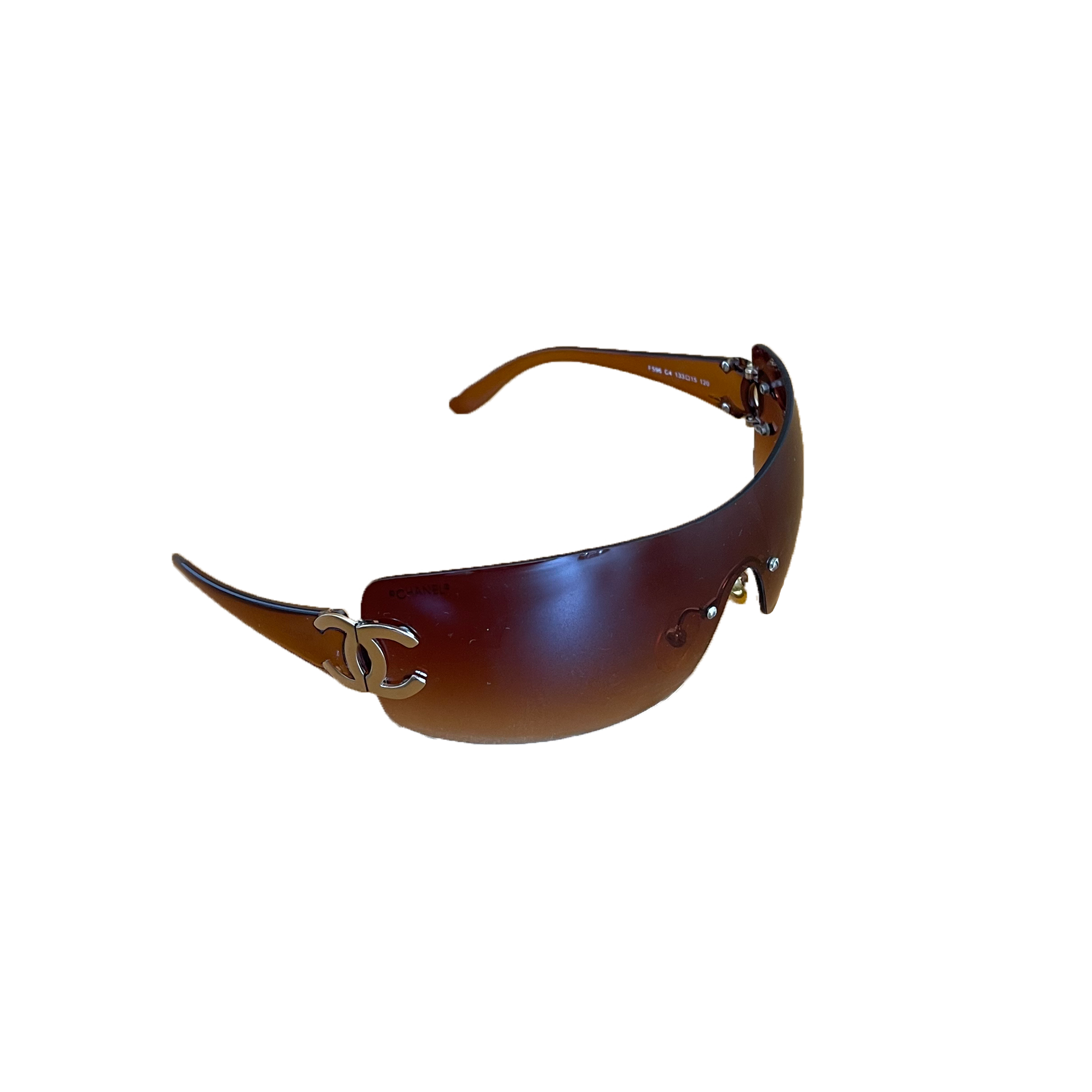 Brown Chanel Sunglasses With Gold CC Logo – vintagebonbon
