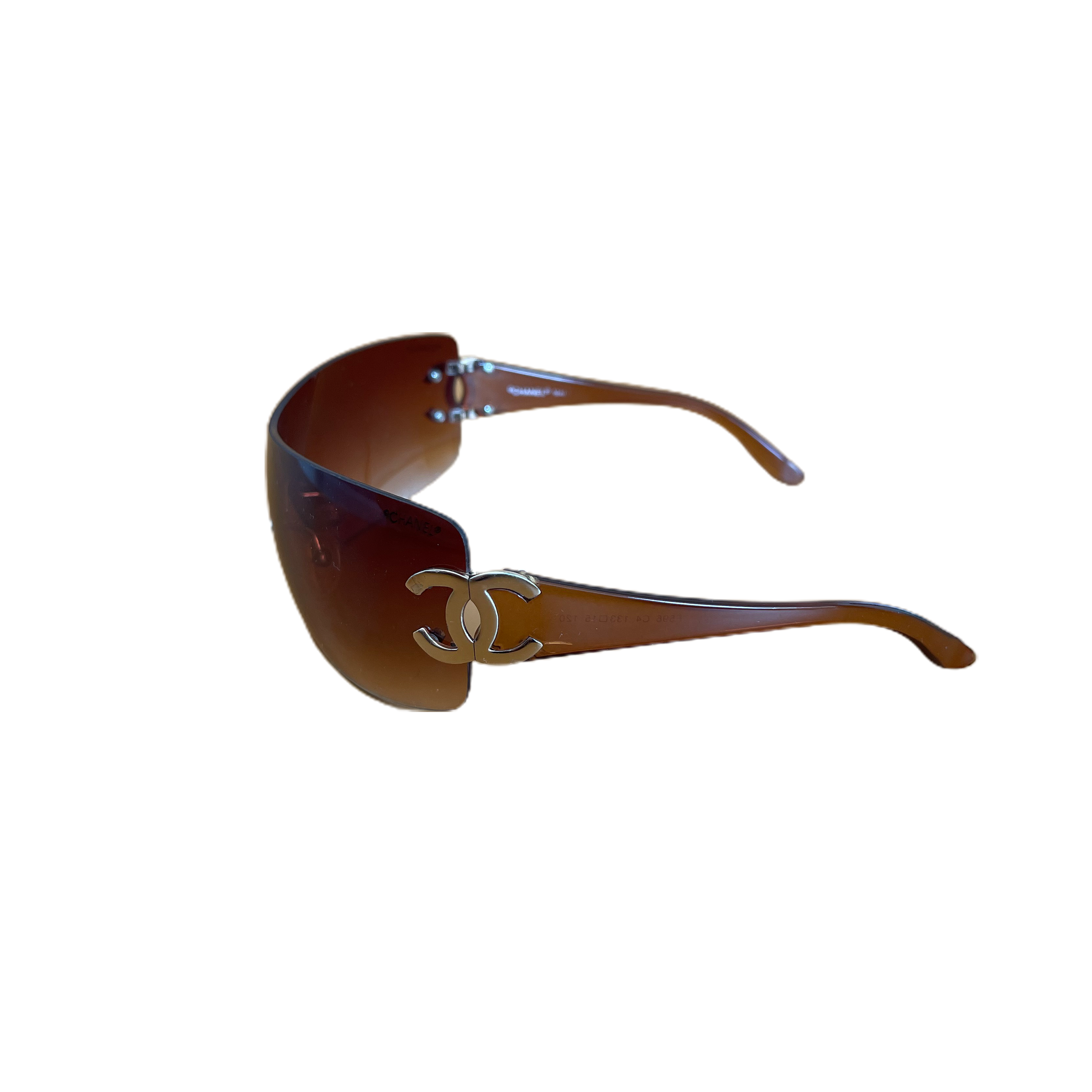 Brown Chanel Sunglasses With Gold CC Logo