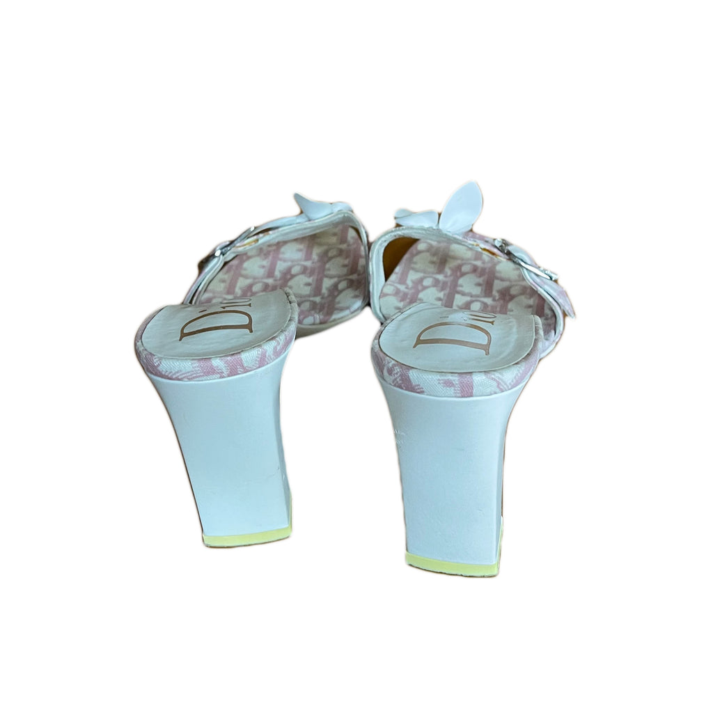 Christian Dior Pink Monogram Mules