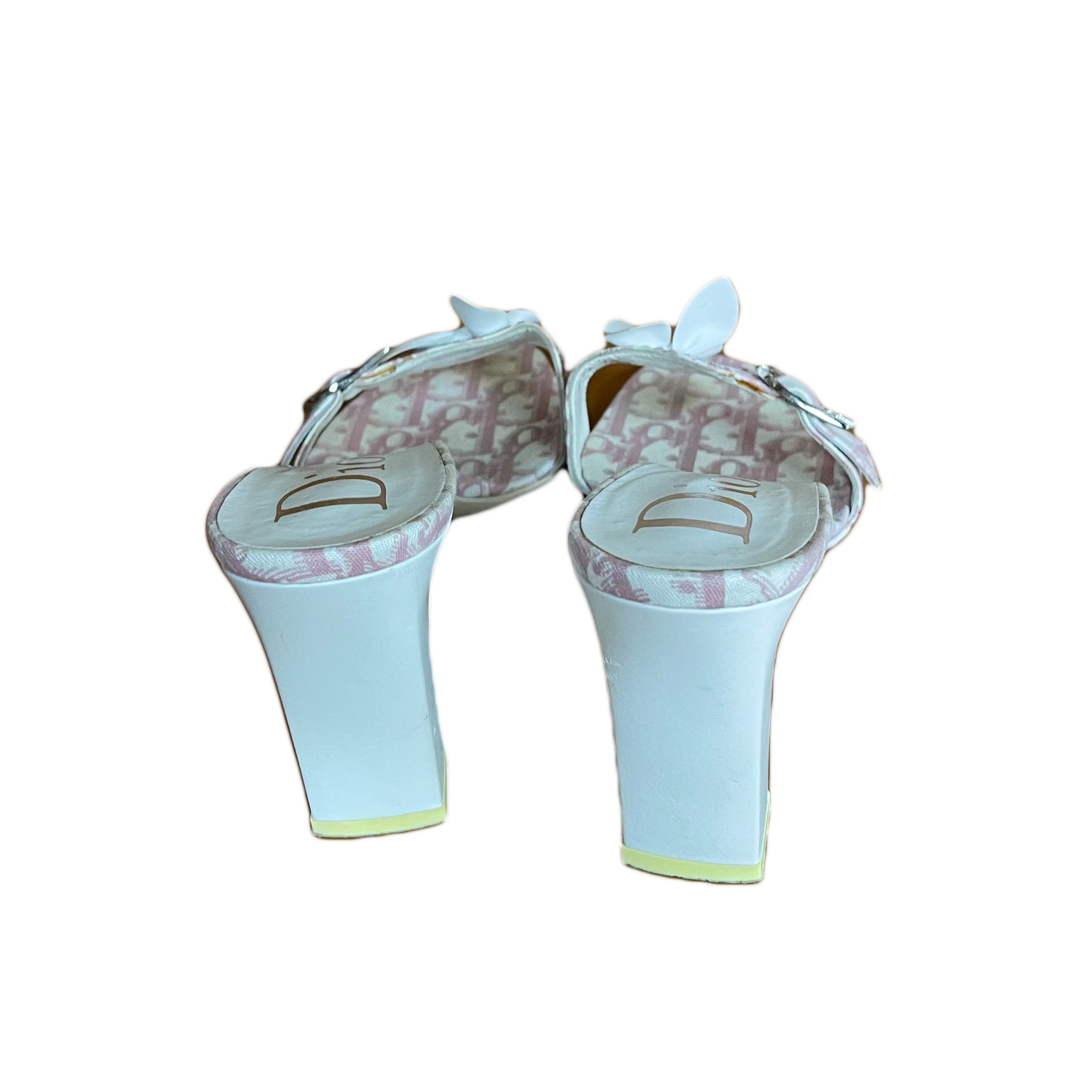 Christian Dior Pink Monogram Mules