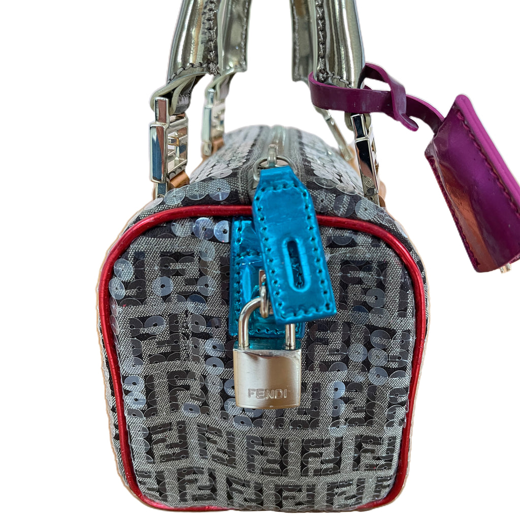 Fendi Multicolor Zucca Sequin Bag