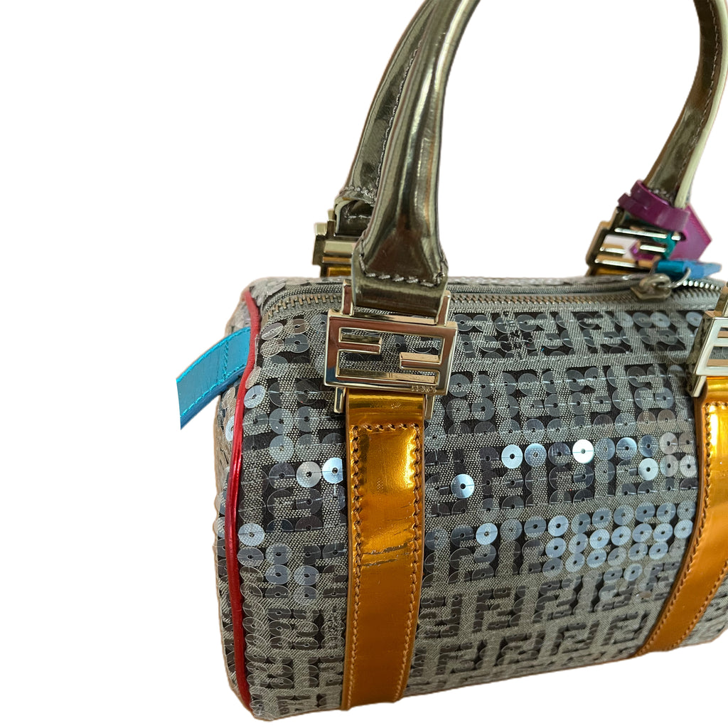 Fendi Multicolor Zucca Sequin Bag
