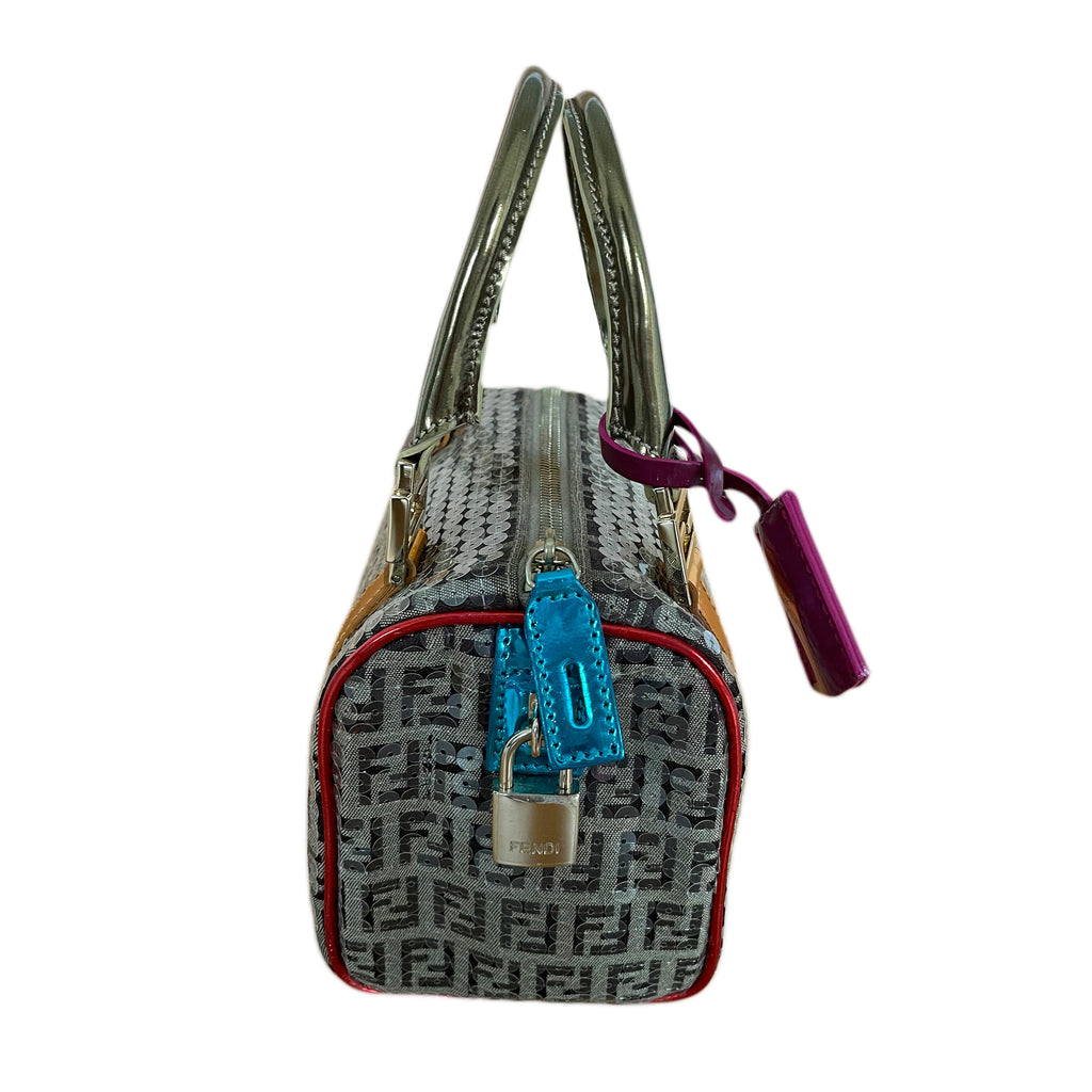 Fendi Multicolor Zucca Sequin Bag