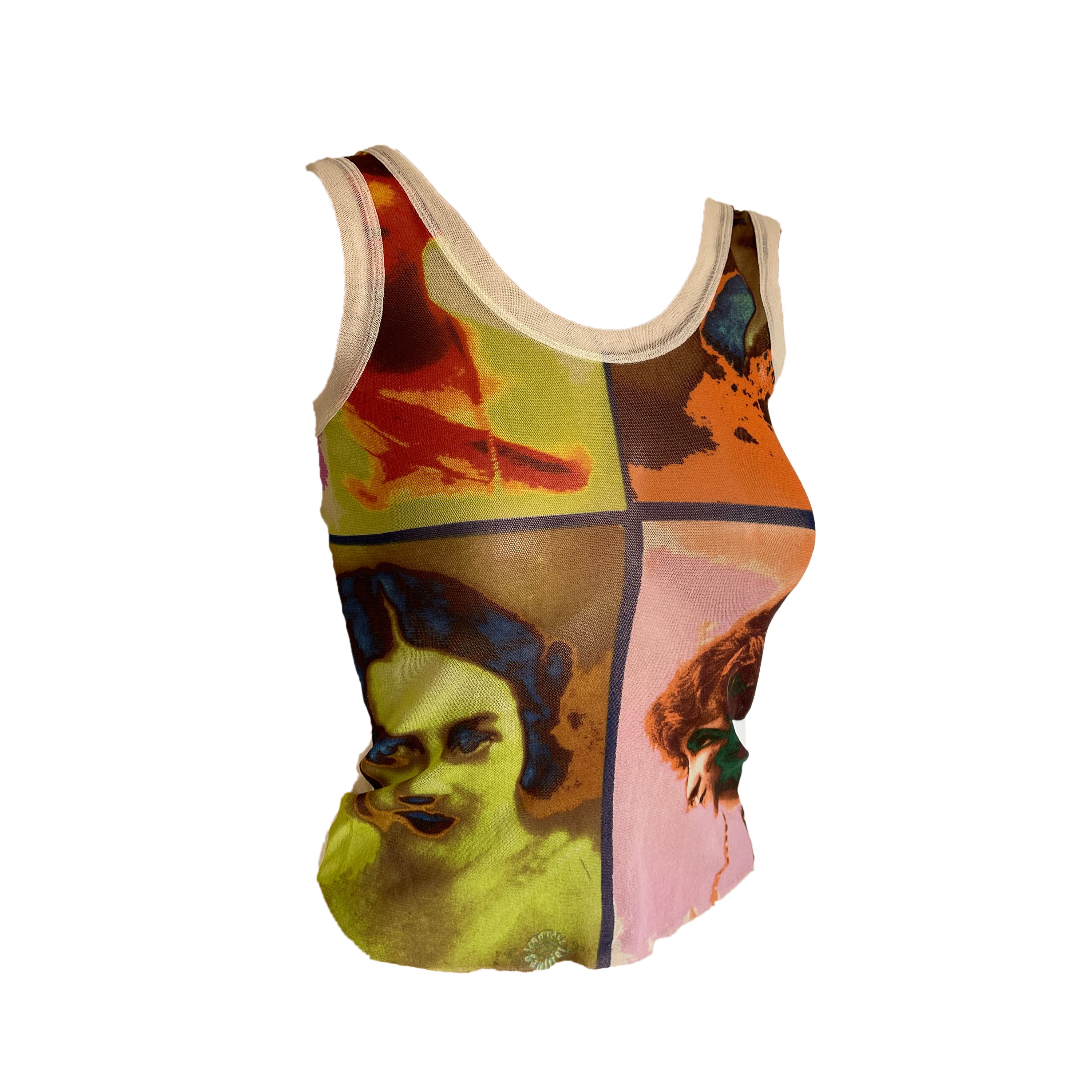 Jean Paul Gaultier Mesh Portraits Top