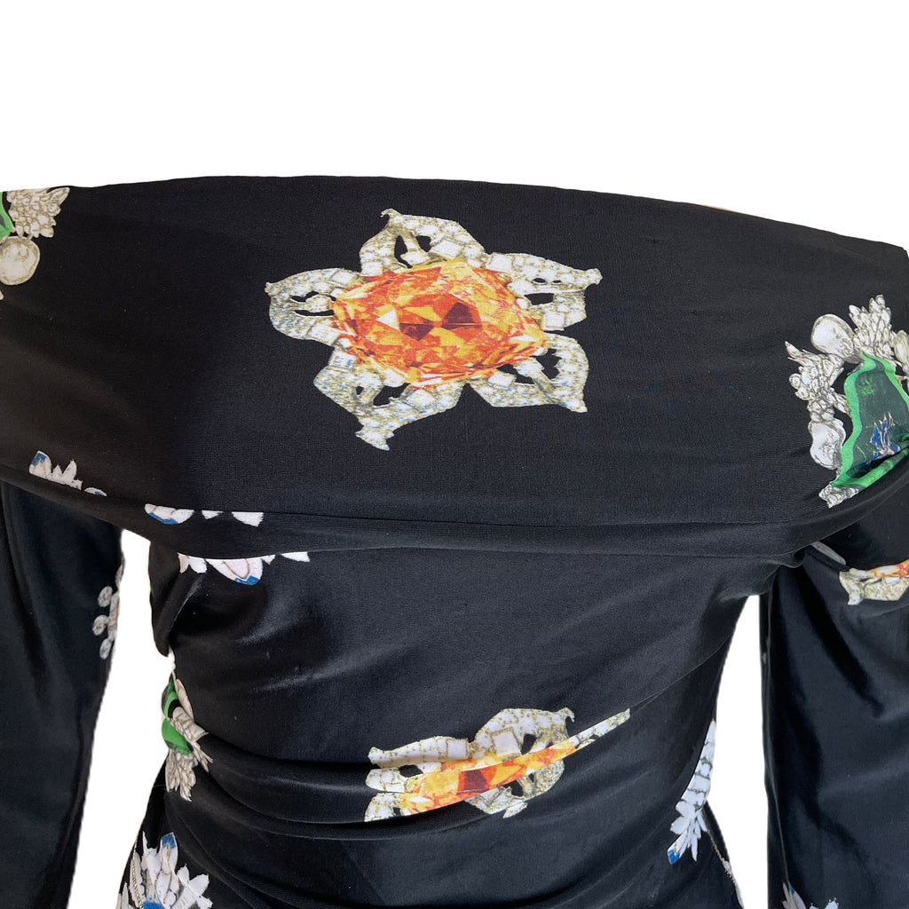 Roberto Cavalli 2002 Jewel Print Top